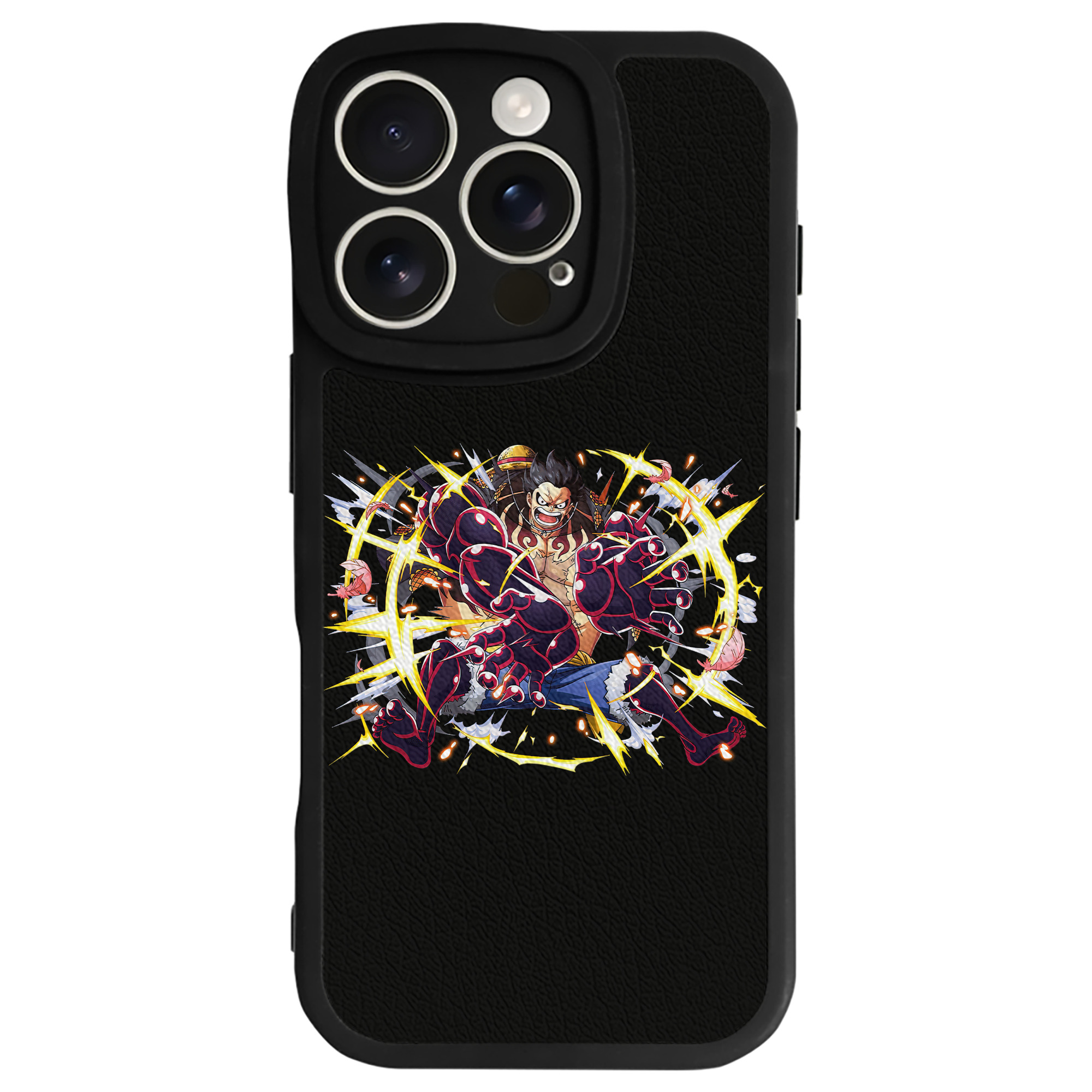 （画像用） ワンピース モンキー・D・ルフィ ONE PIECE Monkey D. Luffy 【iPhone 16シリーズ対応】シリコンスマホケース（レザー調） 材質：シリコン